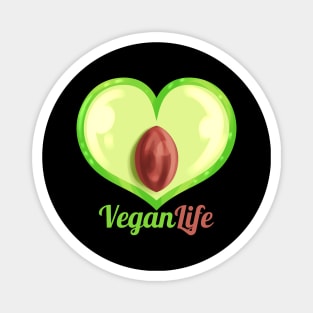 Heart Shaped Aubergine - Vegan Life - Go Vegan Magnet